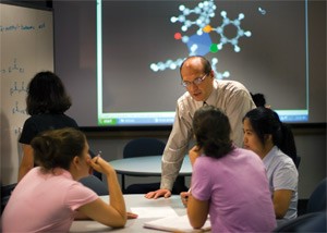 Classroom setting with instructor and students